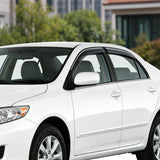 Rain Guards for Toyota Corolla 2003 2004 2005 2006 2007 2008 | Tape-On Window Visors Vent Visors Window Deflectors Fresh Air Ventilation Smoke Tint, 4PCS