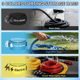 RV Hose Storage Bag 3 Pack Waterproof RV Sewer Hose Organizer Bags with Dual Zipper Closure, Handle & Straps RV Storage and Organization for Sewer, Fresh Water Hoses Camper Tools Accessories