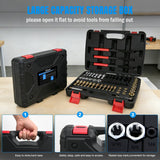61PCS Thread Chaser Set SAE Metric Universal UNC UNF Sizes | Master Thread Repair Kit with Case 28 Taps 28 Dies 3 Files 2 Gauges Automotive Tool for Mechanic Auto Shop Home Garage Repair