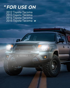 2012-2015 Toyota Tacoma Headlight Assembly Black Housing Amber Reflector Clear Lens Nilight