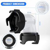 90 Degree RV Tote Tank Adapter, Clear RV Sewer Hose Elbow Fitting with 4 Swivel Bayonet Prongs Leak-Proof Double Odor-Tight Sealing Ring for RV Camping Portable Waste Tank Sewer Hoses, Black