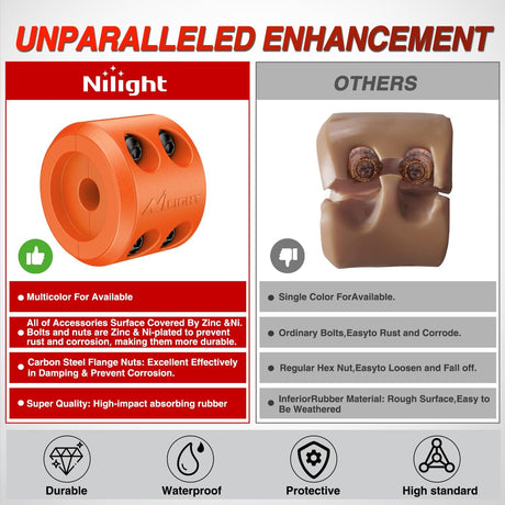 Winch Stopper for ATV UTV Truck SUV Winch Cable Hook Rubber Stopper 2 Pack Protect Towing Hook Synthetic Rope Winch Accessories Rope Line Saver with Stainless Steel Screws Allen Wrenc, Orange