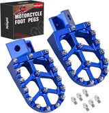 Motorcycle Foot Pegs Dirt Bike Footpegs Fit for Yamaha PW50 1981-2021 PW80 1983-2006 Y-ZINGER 1985-2001 TW200 1987-2021 CNC Foot Pegs for Motorcycles Heavy Duty Foot Rests Peg Pedal, Blue