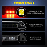 Third Brake Light Tail High Mount 3rd Stop Cargo Reverse Lights Smoked Lens Compatible with Ford F150 1994 1995 1996 F250 F350 Bronco 1992 1993 1994 1995 1996 1997 Pickup Truck Rear Cab Lamp