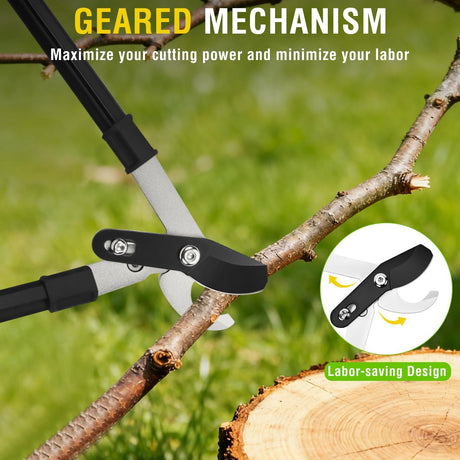 29 Inch Loppers for Tree Trimming Heavy Duty Bypass Loppers Powerful Gear Action Sharp Steel Blade Tree Trimmer up to 1.5 Inch Dia Cut Capacity Non-slip Handle Branch Cutter for Garden Maintenance