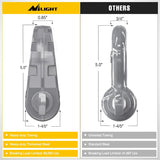 Mega D-Ring Shackles, 3/4 Inch Heavy Duty Recovery Tow Shackle | 7/8 Inch Screw Pin & isolator, 2Pcs Gray, 68,000 lbs Break Strength(17,000 lb WLL), Forged Steel, Off-Road Recovery