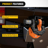 2 Pack 3/4 Inch D-Ring Separate Shackle with 7/8 Inch Lock Pin 45,000 lbs Break Strength, Off Road Recovery Shackle with Isolators Washers for Use with Tow Strap, Winch, Truck Vehicle (Black&Orange)