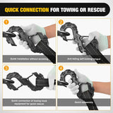 Quick Release S-Tow Shackle Hook – Heavy Duty Off-Road Recovery Hook, Fits Winch Rope & Recovery Strap, 11,000 LBS Working Load, for Jeep, SUV, ATV, Trailers, Forged Steel, Black