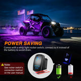 RGB LED Whip Light 2PCS 4FT Spiral Antenna Whips | APP and Remote Control with DIY Chasing Patterns Turn Signal Brake Reverse Functions and Spring Base for ATV UTV RZR and Jeep