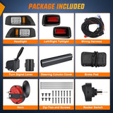 Golf Cart LED Light Kit 12V Stop Brake Turn Signal EZGO TXT | Headlight Taillight Horn Waterproof Plug and Play Complete Upgrade Kit for 1996-2013 EZGO TXT Electric Carts