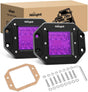 Flush Mount LED Light Pods 2 PCS 42 W Purple Upgraded Spot Flood Combo Bumper Driving Decoration Neon Light Bar Off Road Lights 12V 24V Lighting for Truck ATV UTV SUV Pickup Van Boat Tractor