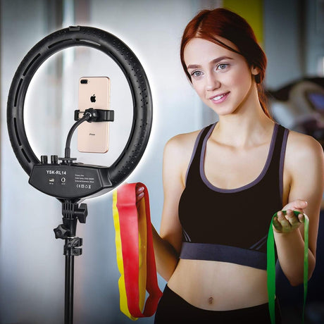 Ring Light with Tripod Stand, 14 Inch LED Ringlight Kit with Phone Holder Adjustable Color Temperature Circle Lighting, Led Photo Beauty Ring Lights for Camera for Vlog, Makeup, Video Shooting
