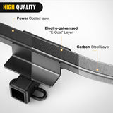 Class 3 Trailer Hitch 2 Inch Receiver Tow Hitch Compatible with 2019 2020 2021 2022 2023 2024 2025 Toyota RAV4 All 2019-2025 Toyota RAV4 Prime All Black Powder Coated