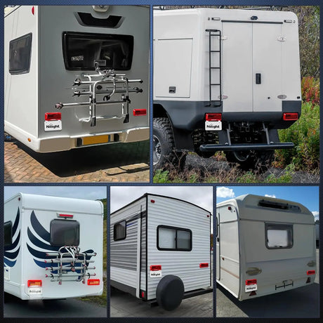 72Leds LED RV White License Plate Red Tail Lights Nilight