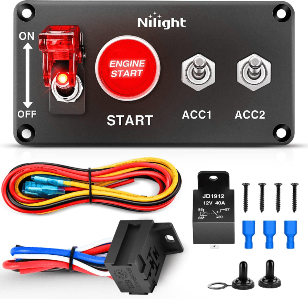 4 in 1 Racing Car Ignition Rocker Switch Panel Nilight