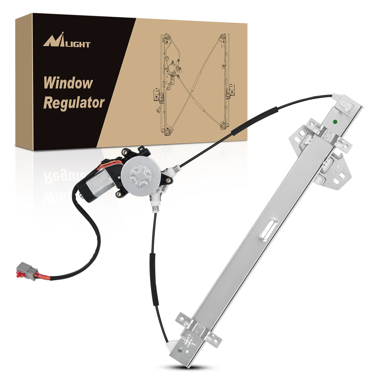 Nilight Power Window Regulator with Motor Assembly Replacement for Honda Pilot 2003 2004 2005 2006 2007 2008, Front Driver Side, 748-129