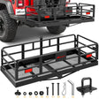 Cargo Carrier 60 x 24 x 14.4 Inch Hitch Cargo Carrier with Hitch Stabilizer