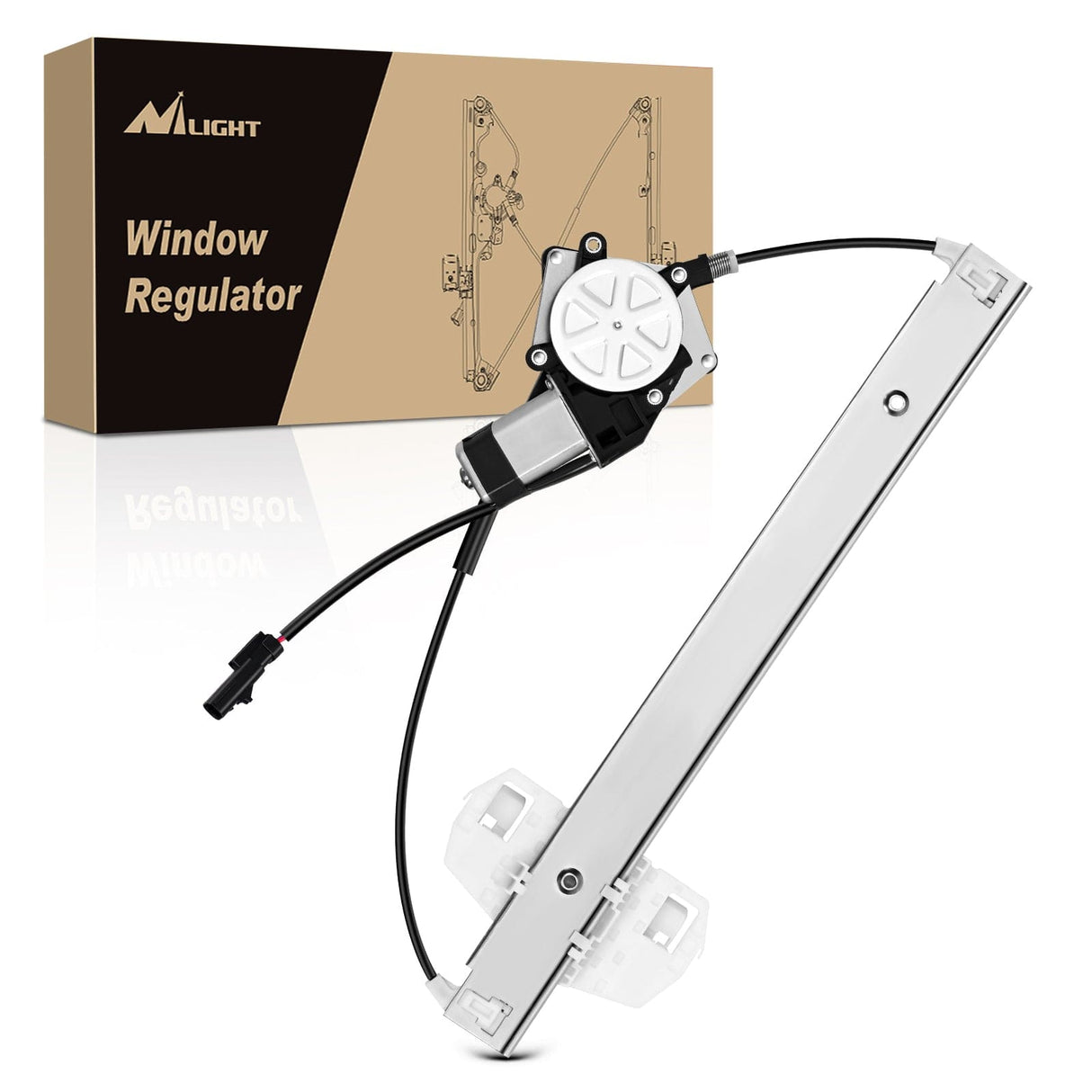 Nilight 748-913 Window Regulator and Motor Front Passenger Side Compatible with Jeep Wrangler 2007-2017 Sport Utility,Wrangler JK 2018 Sport Utility 2010 2011 2012 2013 2014 2015 2016 2017