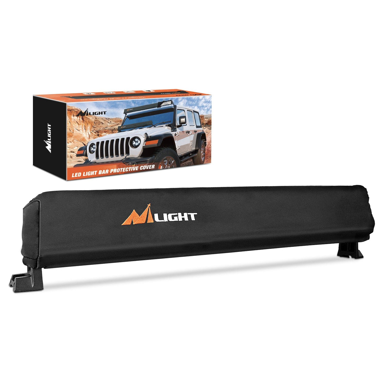 LED Light Bar Cover 22 Inches Black Nylon Protective Sleeve Universal Fit Straight and Curved Bar Waterproof Dustproof Scratch-Proof Light Cover for Driving Off Road Lights