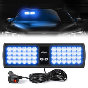 48 LED Blue Emergency Warning Strobe Lights