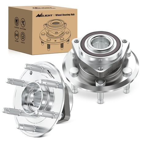 Nilight Front or Rear Wheel Bearing and Hub Assembly for Chevrolet Traverse 2009-2012 2013 2014 2015 2016 2017, GMC Acadia 2007-2016, Buick Enclave 2008-2017, Saturn Outlook 2007-2010 w/6-Lug, 513277