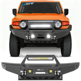 2007 2008 2009 2010 2011 2012 2013 2014 Toyota FJ Cruiser Front Bumper Winch Plate Offroad 120W Light Bar 18W LED Light Pods 2 D-Rings