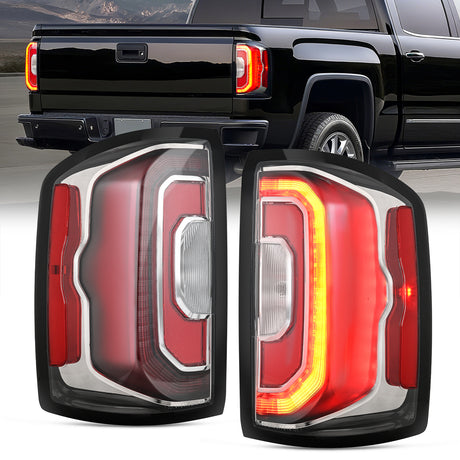 Taillight Assembly Taillight Assembly Compatible with 2016 2017 2018 GMC Sierra Tail Light with LED Type OE Style Rear Lamp Replacement Driver and Passenger Side