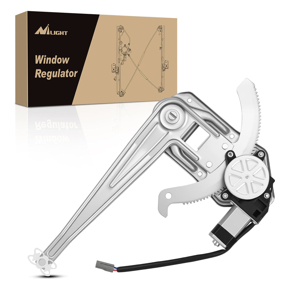 Nilight Power Window Regulator with Motor Assembly Replacement for Ford Ranger 2011-1993, Front Passenger Side, 741-832