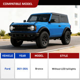 4 Pin Trailer Wiring Harness Kit Custom for 2021-2024 Ford Bronco without LED taillights