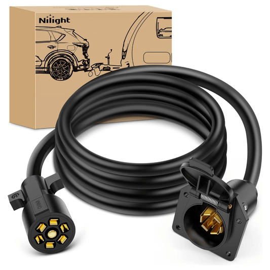 8FT 7-Way Trailer Plug Socket Extension Cable Nilight
