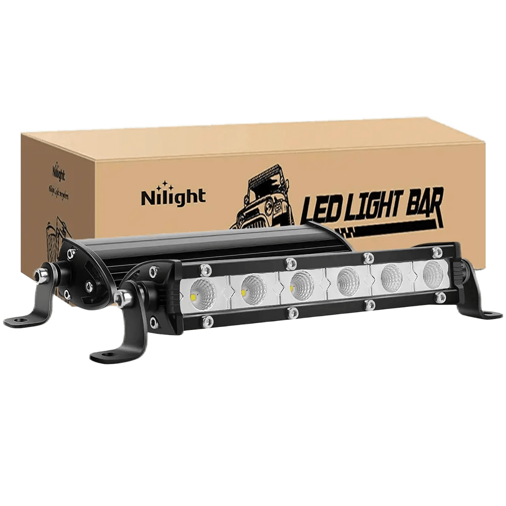7 Inch 18W 1530LM Ultra-Slim Flood LED Light Bar (Pair) – Nilight