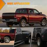 4 PCS 3 LED Red Amber Wheel Fender Side Marker Lights Smoked Lens Compatible With 2011-2016 F250 F350 F450 F550 Super Duty