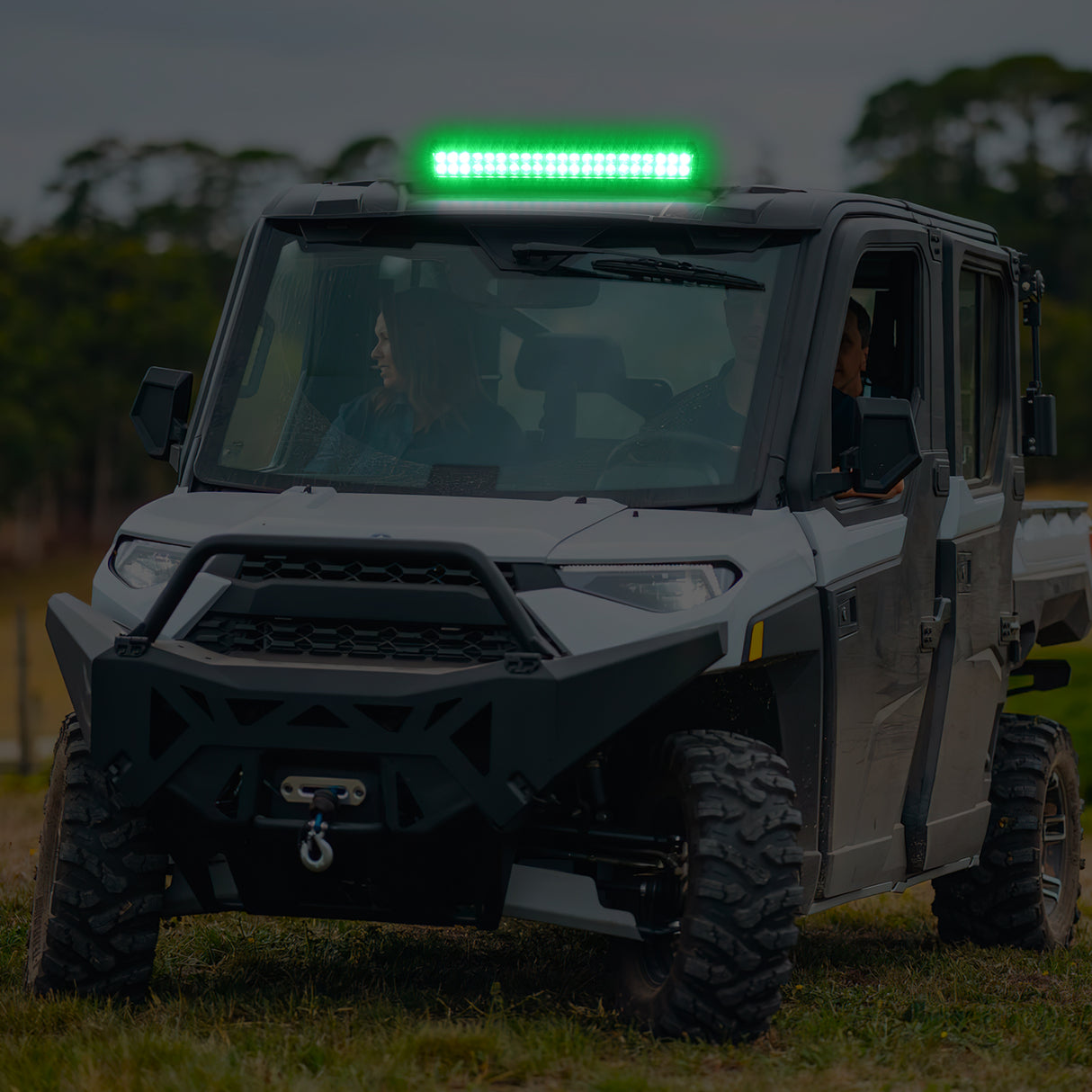 LED Light Bar LED Light Bar 20 Inch 126W Spot Flood Combo Green Beam Off Road Lamp Fishing Hunting Emergency Deck Work Lighting for Trucks UTV Pick-up Van Boat Tractor