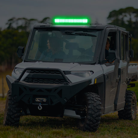 LED Light Bar LED Light Bar 20 Inch 126W Spot Flood Combo Green Beam Off Road Lamp Fishing Hunting Emergency Deck Work Lighting for Trucks UTV Pick-up Van Boat Tractor