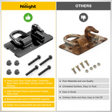 Nilight 2PCS Tractor Bucket Hooks with Tie Down Ring, Bolt-On Grab Hook with Back Plates Compatible with Trailer RV UTV Truck, Grade 70 Grade Forged Steel Max 15000 lbs, Black