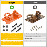 Nilight 2PCS Tractor Bucket Hooks with Tie Down Ring, Bolt-On Grab Hook with Back Plates Compatible with Trailer RV UTV Truck, Grade 70 Grade Forged Steel Max 15000 lbs, Orange