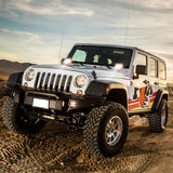Nilight 2pc 4 Inch 20W Spot Flood Combo Orange Case Led Light Bar