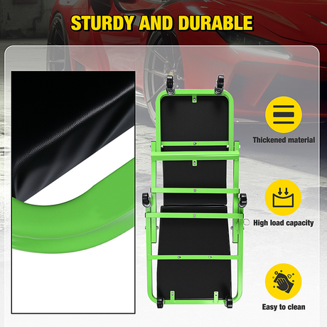 Nilight 36Inch Z Creeper - 2-in-1 Rolling Folding Car Seat, 36 inches Adjustable Roller Garage Chair Lay Down or Sit, 330LBS Capacity, Green Black