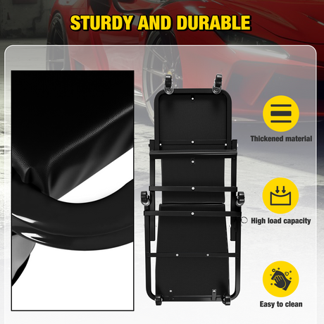 Nilight 36inch Z Creeper - 2-in-1 Folding Rolling Mechanic Seat 36 inches Adjustable Lay-Down or Sit Garage Chair, 330 lbs Capacity, Grey Black