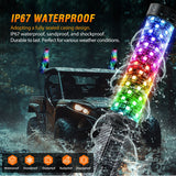 Nilight 1Pc 2FT Spiral Antenna Bluetooth Remote App Control Led Fat Whip Light