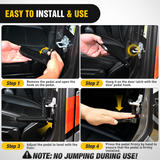 Nilight Car Door Step for Roof Access Universal Car Step Hook for Roof SUV Trucks Folding Aluminum Alloy Vehicle Door Latch Step Pedal With Glass Breaker Safety Hammer, Max Load 400lbs, 2 Pack Black