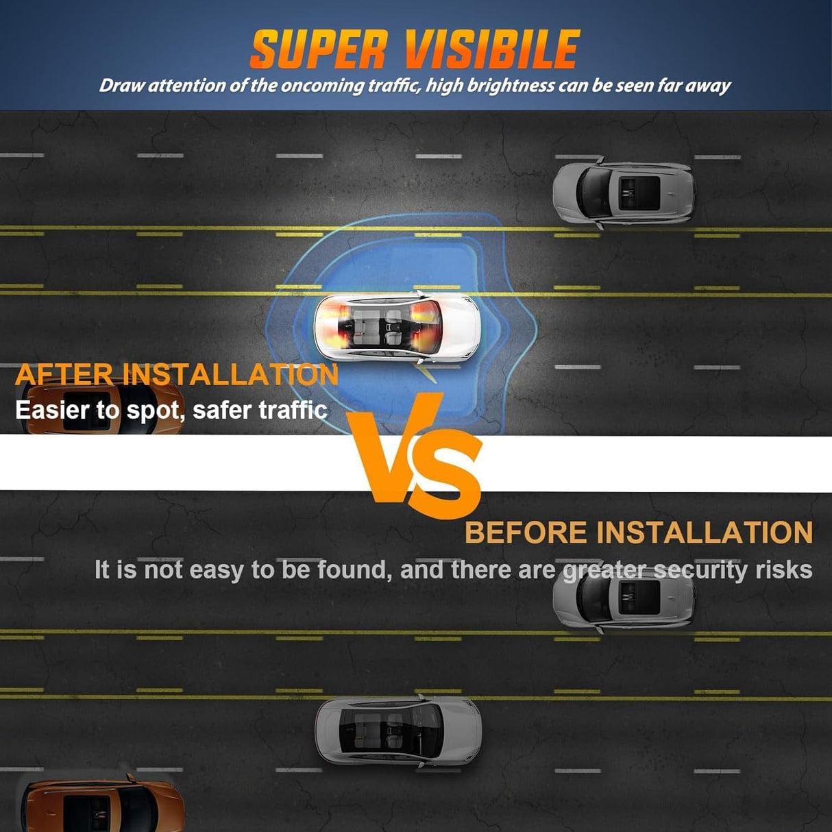 Nilight 144 LED Strobe Traffic Advisor Light Bar Amber Red with Controller 2 in 1 Automotive Emergency Warning Flashing Police Windshield Lights Bars for Cars Tow Plow Trucks Construction Vehicles