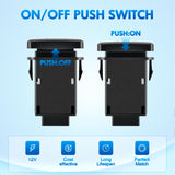 ROOF Lights Push Button Switch 12V ON Off Switches with Connector Wire Kit 1.54Inch x 0.83Inch Replacement for Toyota FJ Cruiser Fortuner Ta coma Highlander Tundra 4Runner Prado Land Cruiser