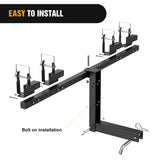 Tow Hooks & Truck Tie Downs & Anchors Dual Trash Can Hauler Hitch Adjustable Height Garbage Can Towing Hitch Carrier Double Trash Can Transporter Trailer Hitch for Truck SUV ATV UTV Golf Cart Lawn Tractor with 2 Inch Receiver