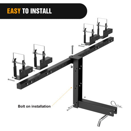 Tow Hooks & Truck Tie Downs & Anchors Dual Trash Can Hauler Hitch Adjustable Height Garbage Can Towing Hitch Carrier Double Trash Can Transporter Trailer Hitch for Truck SUV ATV UTV Golf Cart Lawn Tractor with 2 Inch Receiver