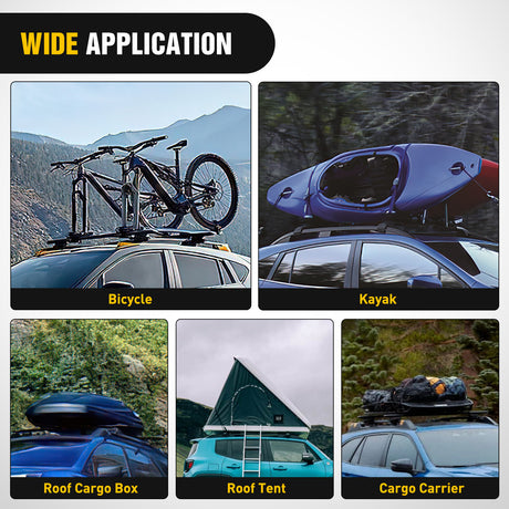 Roof Rack Roof Rack Cross Bars Compatible with Chevrolet Tahoe Suburban GMC Yukon Cadillac Escalade 2021 22 23 2024, Adjustable Aluminum Car Crossbars for Cargo Carrier Luggage Box Kayak Tent Snowboard