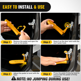 Nilight Car Door Step for Roof Access Universal Car Step Hook for Roof SUV Trucks Folding Aluminum Alloy Vehicle Door Latch Step Pedal With Glass Breaker Safety Hammer, Max Load 400lbs, 2 Pack Yellow