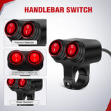 Vehicle Parts & Accessories Motorcycle Handlebar Switch Plug and Play 12V ATV Light Switches Dual Push Button Waterproof ON Off for UTV Driving Lights Fits 22mm Handlebars