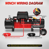 winch hook 13500 lb ATV/UTV Electric Winch Kit With Synthetic Winch Rope