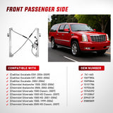 2001 2002 2003 2004 2005 2006 Chevrolet Avalanche Silverado Suburban GMC Sierra Yukon XL 1500 2500 3500 Front Passenger Side Power Window Regulator
